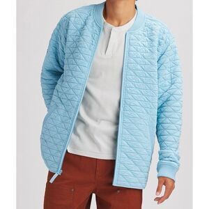 Stoic Quilted Military Mens Medium Mid Weight Jacket in Light Blue